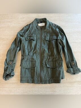 Anthropologie Caslon green army jacket size small